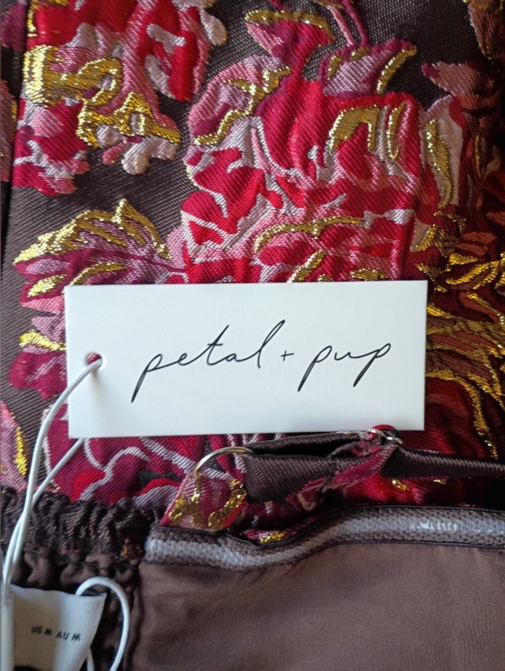 Petal & Pup Black Maxi Dress with Red Floral Print - Picture 8 of 11